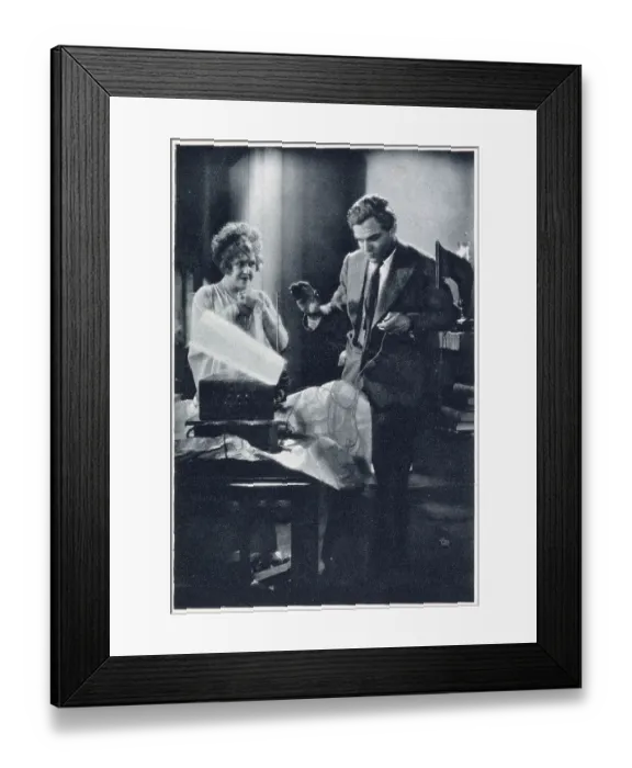 Framed Print : Scene from the film The Burning Heart - a demonstration by George (Gustav Frohlich) of the magical ether-wave machine invented by Leon Theremin (1896 - 1993) a Russian and Soviet inventor Framed Print : Scene from the film The Burning Heart - a demonstration by George (Gustav Frohlich) of the magical ether-wave machine invented by Leon Theremin (1896 - 1993) a Russian and Soviet inventor