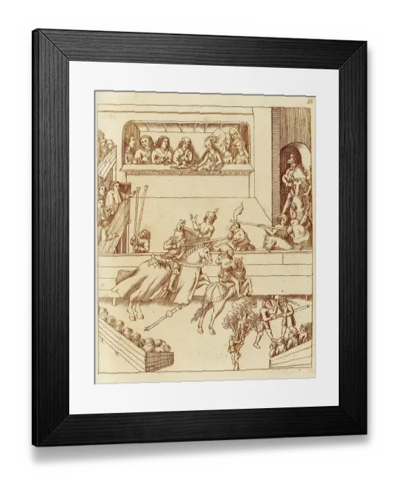 Framed Print : Jousting at coronation of Joan of Navarre Framed Print : Jousting at coronation of Joan of Navarre