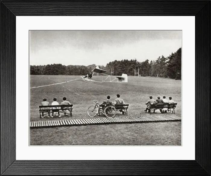 Framed Print : On one of the playing fields at Wellington College - a member of the Air Force section taking off in a glider. Date: 1959 Framed Print : On one of the playing fields at Wellington College - a member of the Air Force section taking off in a glider. Date: 1959