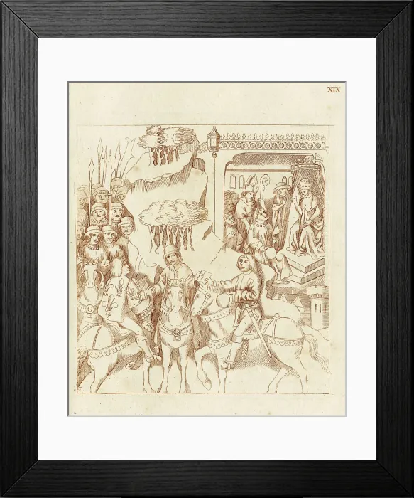 Framed Print : Beauchamp receives a challenge to fight Framed Print : Beauchamp receives a challenge to fight