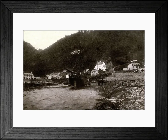 Framed Print : View of Lynmouth beach, Devon Framed Print : View of Lynmouth beach, Devon