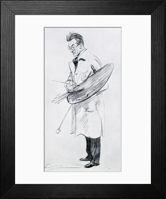 Framed Print : Caricature of Sir Gerald Festus Kelly (1879-1972), British portrait painter. Date: 1934 Framed Print : Caricature of Sir Gerald Festus Kelly (1879-1972), British portrait painter. Date: 1934
