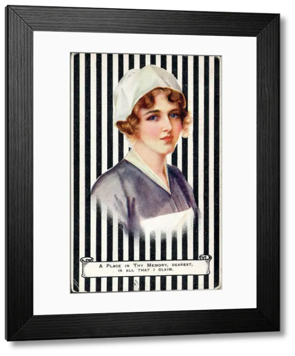 Framed Print : Postcard, A place in thy memory, dearest, is all that I claim Date: early 20th century Framed Print : Postcard, A place in thy memory, dearest, is all that I claim Date: early 20th century