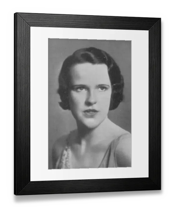 Framed Print : Irene Meyrick, daughter of famed nightclub owner, Kate Ma Meyrick, pictured at the age of sixteen. She married Lord Craven in 1939. Date: 1931 Framed Print : Irene Meyrick, daughter of famed nightclub owner, Kate Ma Meyrick, pictured at the age of sixteen. She married Lord Craven in 1939. Date: 1931