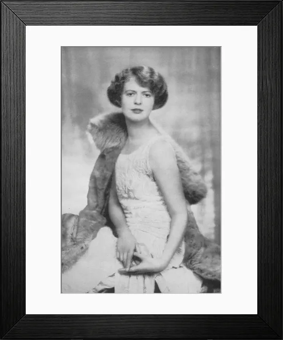 Framed Print : May Meyrick, later Countess of Kinnoull, eldest daughter of famed nightclub owner, Kate Meyrick pictured before her marriage to George Hay, 14th Earl of Kinnoull in 1927 Framed Print : May Meyrick, later Countess of Kinnoull, eldest daughter of famed nightclub owner, Kate Meyrick pictured before her marriage to George Hay, 14th Earl of Kinnoull in 1927