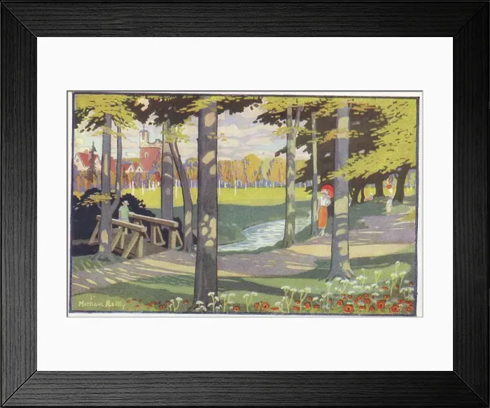 Framed Print : The Village Park, Bournville, the estate built by progressive industrialist George Cadbury to house his workers and provide them with amenities, educational facilities and a pleasant environment. Date: c.1920 Framed Print : The Village Park, Bournville, the estate built by progressive industrialist George Cadbury to house his workers and provide them with amenities, educational facilities and a pleasant environment. Date: c.1920