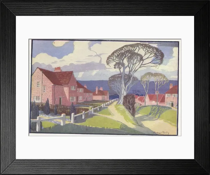 Framed Print : Woodlands Estate, Bournville, Birmingham - housing on the estate built by progressive industrialist George Cadbury to provide homes for his factory workers as well as amenities for the community and a pleasant environment. Date: c.1920 Framed Print : Woodlands Estate, Bournville, Birmingham - housing on the estate built by progressive industrialist George Cadbury to provide homes for his factory workers as well as amenities for the community and a pleasant environment. Date: c.1920