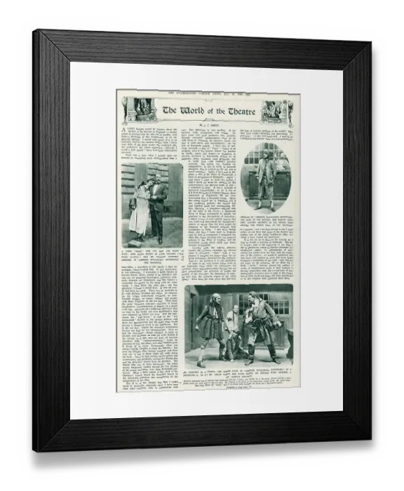 Framed Print : The World of Theatre - (left) Miss Hilda Moore as Anna Valeska ('Big-Eyed Gladys') and Mr Charles Hawtrey as Ambrose in Ambrose Applejohn's Adventure at The Criterion Theatre, London Framed Print : The World of Theatre - (left) Miss Hilda Moore as Anna Valeska ('Big-Eyed Gladys') and Mr Charles Hawtrey as Ambrose in Ambrose Applejohn's Adventure at The Criterion Theatre, London