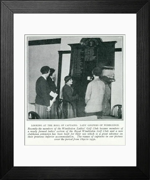 Framed Print : Looking at the Roll of Captains - Royal Wimbledon Golf Club Framed Print : Looking at the Roll of Captains - Royal Wimbledon Golf Club