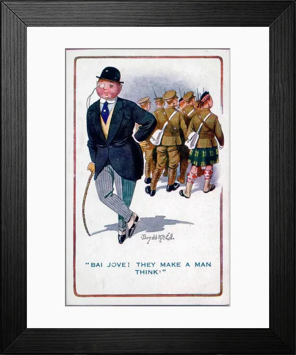 Framed Print : Comic postcard, wartime recruitment. Date: 1914-1918 Framed Print : Comic postcard, wartime recruitment. Date: 1914-1918