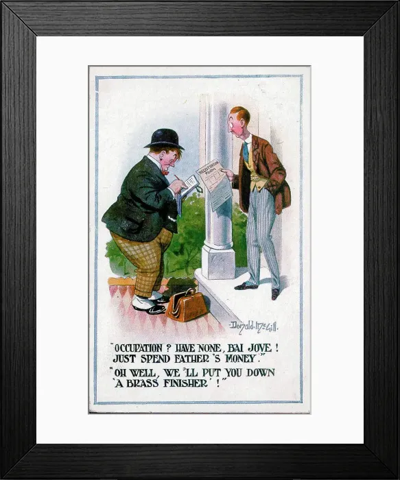 Framed Print : Comic postcard, wartime recruitment. Date: 1914-1918 Framed Print : Comic postcard, wartime recruitment. Date: 1914-1918