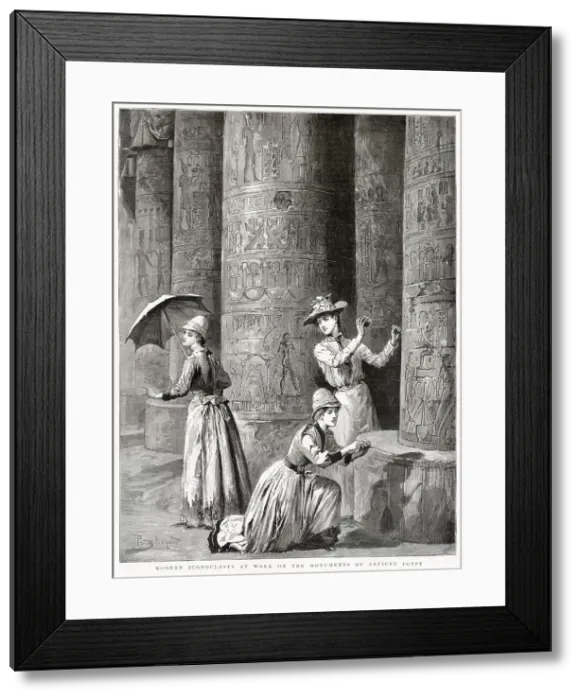 Framed Print : Modern Iconoclasts at work - Egypt Framed Print : Modern Iconoclasts at work - Egypt