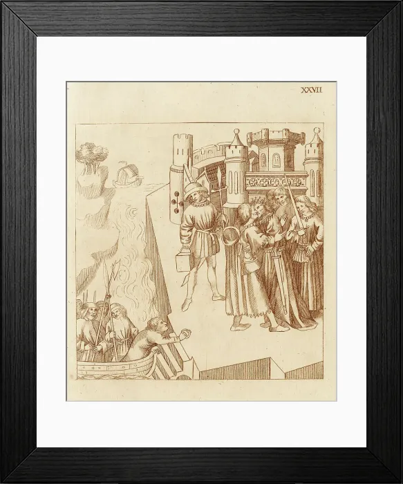 Framed Print : Richard Beauchamp, Earl of Warwick's return to Venice, where he is met by the Doge and his retinue at the quay. Date: C.1409 Framed Print : Richard Beauchamp, Earl of Warwick's return to Venice, where he is met by the Doge and his retinue at the quay. Date: C.1409