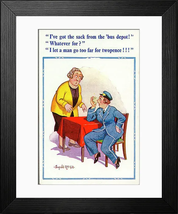 : Comic postcard, Two women chatting : Comic postcard, Two women chatting