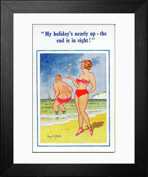 : Comic postcard, Seaside holiday nearly over : Comic postcard, Seaside holiday nearly over