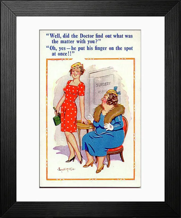  : Comic postcard, Women at doctor's surgery Date: 20th century