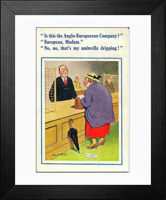 : Comic postcard, Anglo-European Company Date: 20th century : Comic postcard, Anglo-European Company Date: 20th century