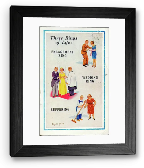 : Comic postcard, Three Rings of Life : Comic postcard, Three Rings of Life