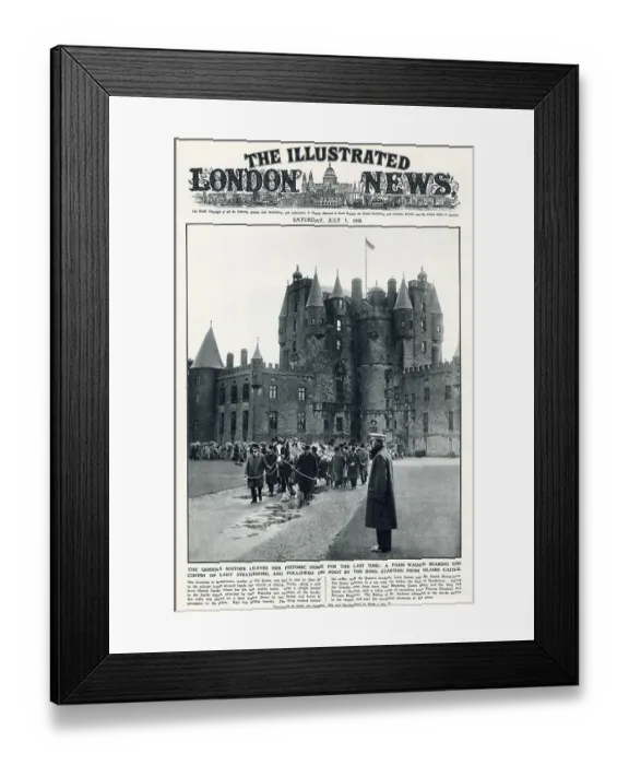 Framed Print : Front cover of The Illustrated London News with a photograph showing the funeral cortege for Lady Strathmore, the mother of Queen Elizabeth, the Queen Mother, and maternal grandmother of Queen Elizabeth II Framed Print : Front cover of The Illustrated London News with a photograph showing the funeral cortege for Lady Strathmore, the mother of Queen Elizabeth, the Queen Mother, and maternal grandmother of Queen Elizabeth II
