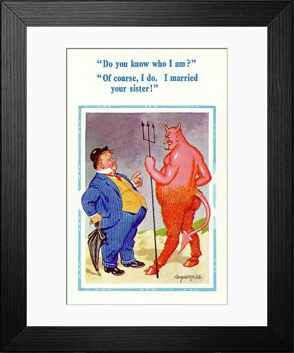  : Comic postcard, Drunkard chats with the Devil Date: 20th century
