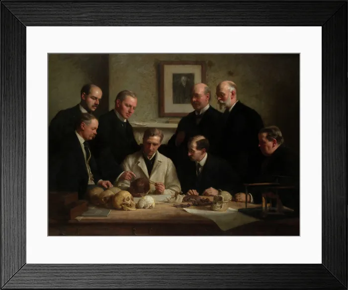 Framed Print : Discussion on the Piltdown Skull by John Cooke (1915) Framed Print : Discussion on the Piltdown Skull by John Cooke (1915)