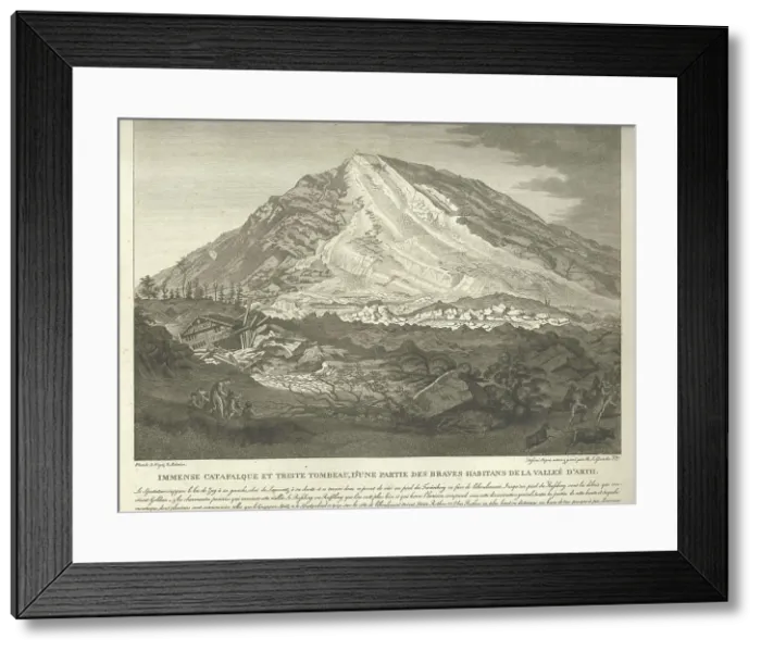 Framed Print : Landslide in the Arth valley, Switzerland Framed Print : Landslide in the Arth valley, Switzerland