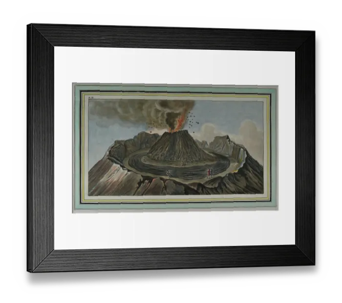 Framed Print : Plate IX: Interiour (sic) view of crater of mount Vesuvius Framed Print : Plate IX: Interiour (sic) view of crater of mount Vesuvius