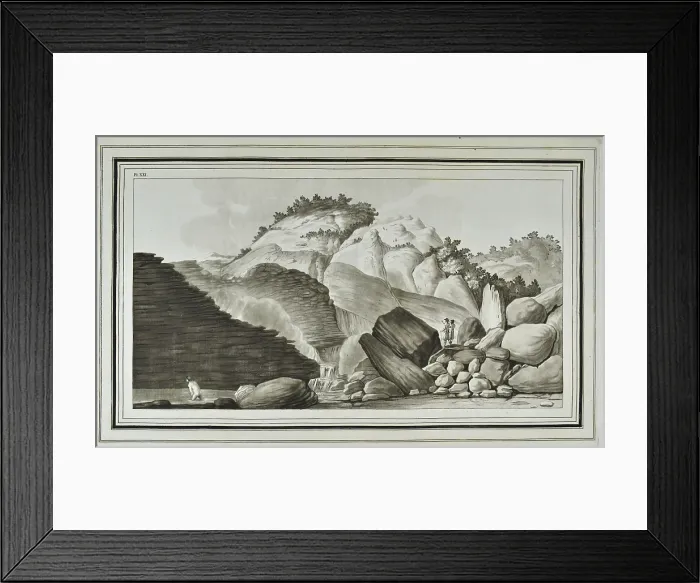 Framed Print : Plate XXI: View of the hot spring called, the Pisciarelli Framed Print : Plate XXI: View of the hot spring called, the Pisciarelli