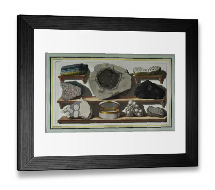 Framed Print : Plate XLVIII: Specimens of curious stones, Mount Vesuvius Framed Print : Plate XLVIII: Specimens of curious stones, Mount Vesuvius