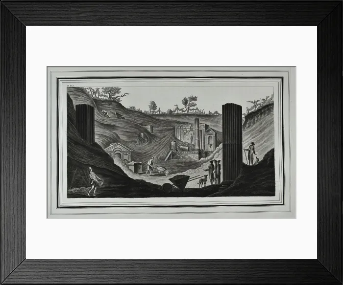Framed Print : Discovery of the temple of Isis at Pompeii Framed Print : Discovery of the temple of Isis at Pompeii
