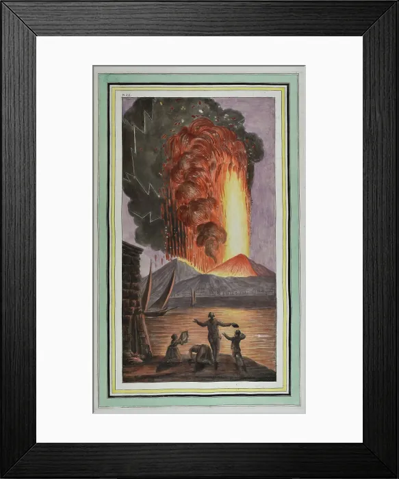 Framed Print : Plate LVI: View of the great eruption of Mount Vesuvius Framed Print : Plate LVI: View of the great eruption of Mount Vesuvius