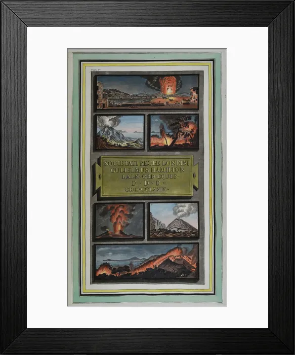 Framed Print : Plate LV: Views of the eruptions of Vesuvius Framed Print : Plate LV: Views of the eruptions of Vesuvius