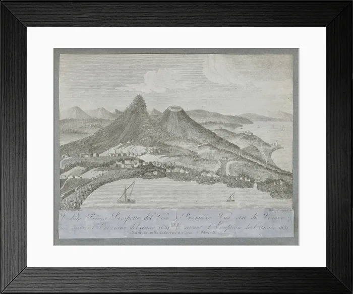 Framed Print : View of Mount Vesuvius before the eruption of 1631 Framed Print : View of Mount Vesuvius before the eruption of 1631