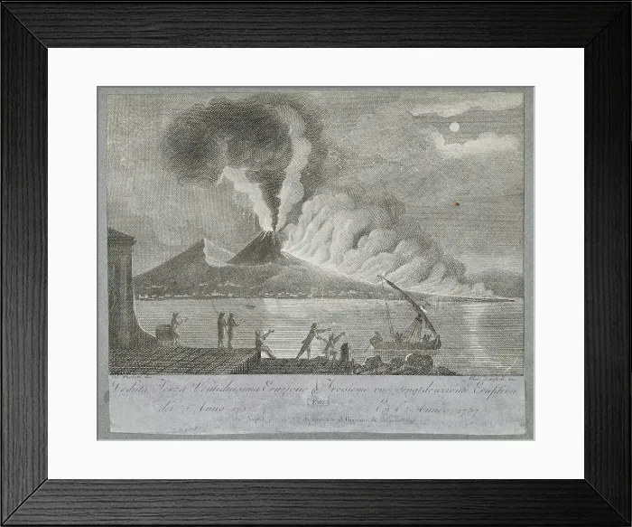 Framed Print : View of the 22nd eruption of Mount Vesuvius, 1737 Framed Print : View of the 22nd eruption of Mount Vesuvius, 1737
