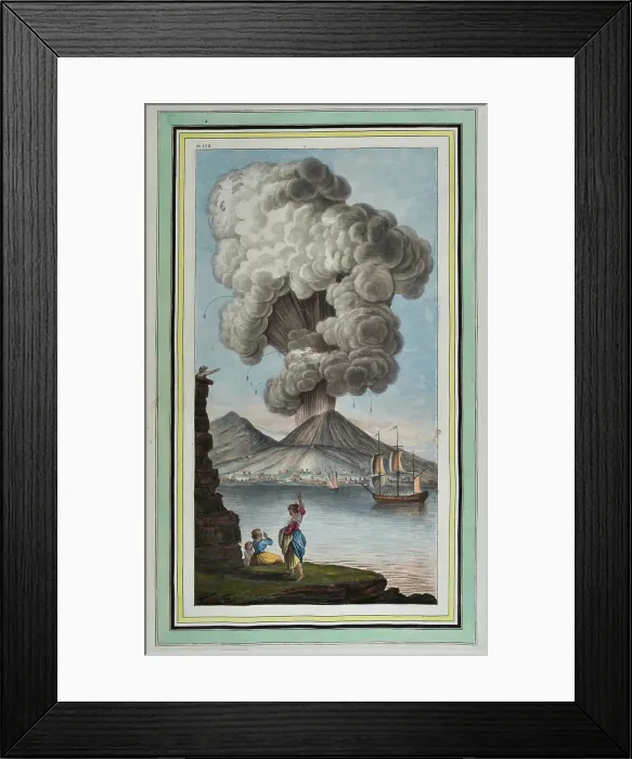 Framed Print : Plate LVII: View of the eruption of Mount Vesuvius Framed Print : Plate LVII: View of the eruption of Mount Vesuvius