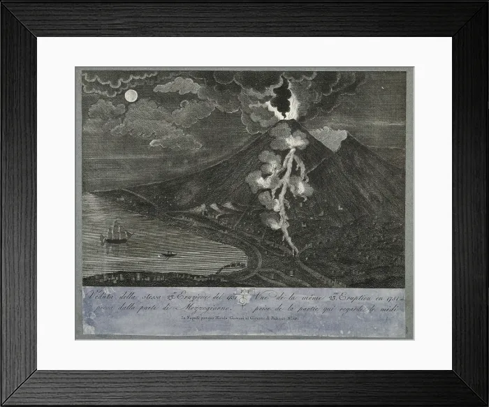 Framed Print : View of the 23rd eruption of Mount Vesuvius, 1751 Framed Print : View of the 23rd eruption of Mount Vesuvius, 1751