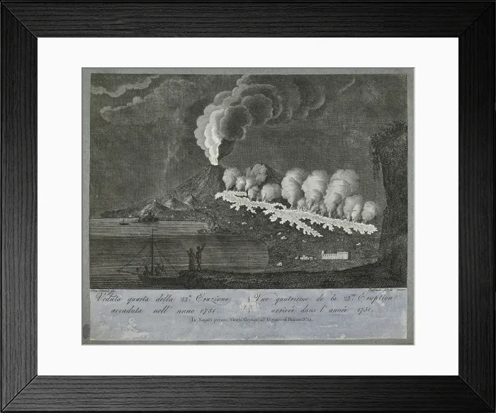 Framed Print : View of the 23rd eruption of Mount Vesuvius, 1751 Framed Print : View of the 23rd eruption of Mount Vesuvius, 1751