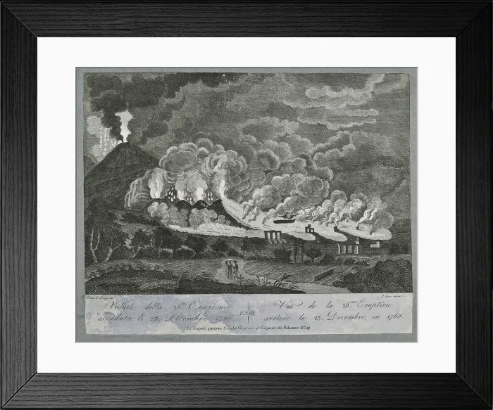 Framed Print : View of the 26th eruption of Mount Vesuvius Framed Print : View of the 26th eruption of Mount Vesuvius
