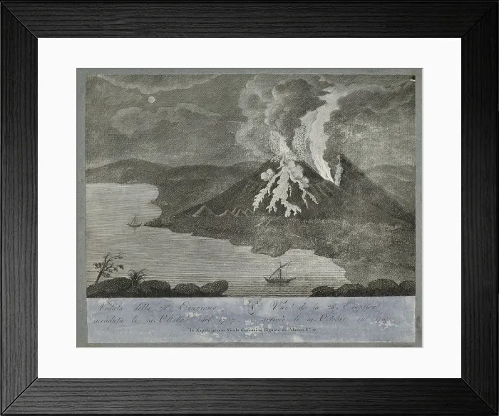 Framed Print : View of 28th eruption of Mount Vesuvius, 19 October 1767 Framed Print : View of 28th eruption of Mount Vesuvius, 19 October 1767