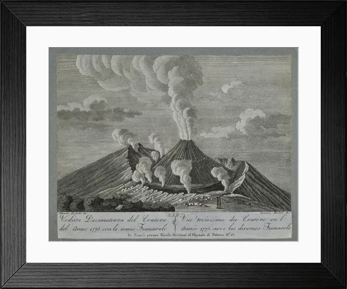 Framed Print : View of the crater of Mount Vesuvius, 1775 Framed Print : View of the crater of Mount Vesuvius, 1775