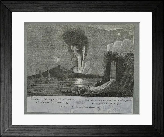 Framed Print : Beginning of the 32nd eruption of Mount Vesuvius Framed Print : Beginning of the 32nd eruption of Mount Vesuvius