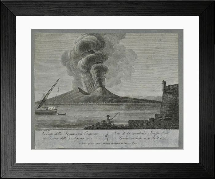 Framed Print : View of 30th eruption of ash of Mount Vesuvius Framed Print : View of 30th eruption of ash of Mount Vesuvius