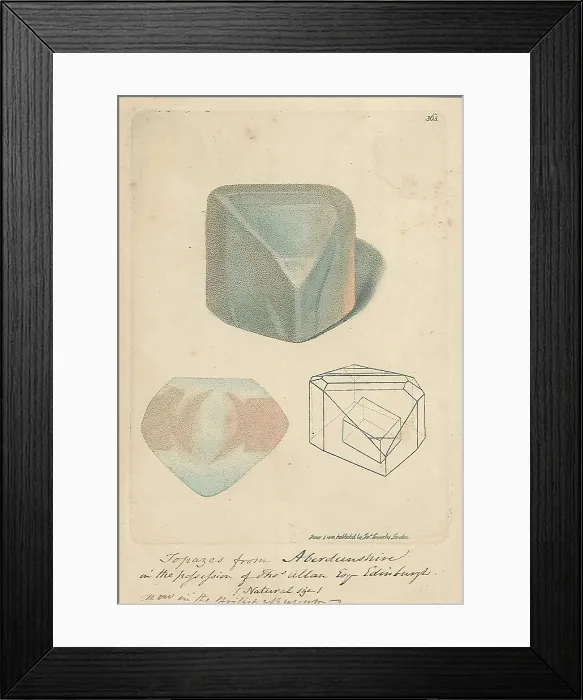 Framed Print : Topaz crystal from Aberdeenshire Framed Print : Topaz crystal from Aberdeenshire