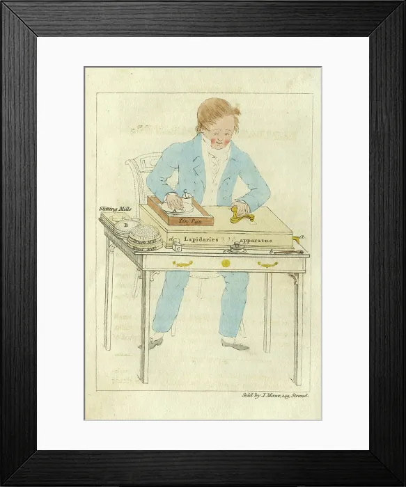 Framed Print : Instructions for using the Lapidary's Apparatus Framed Print : Instructions for using the Lapidary's Apparatus