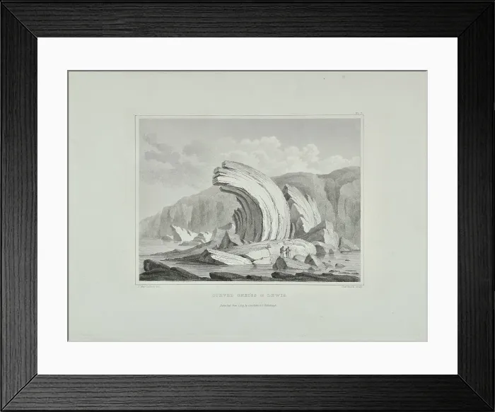 Framed Print : Curved Gneiss in Lewis Framed Print : Curved Gneiss in Lewis
