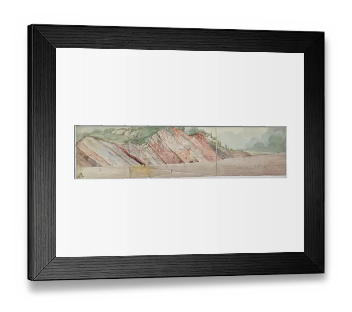 Framed Print : Long section probably showing limestone strata - Bristol Framed Print : Long section probably showing limestone strata - Bristol