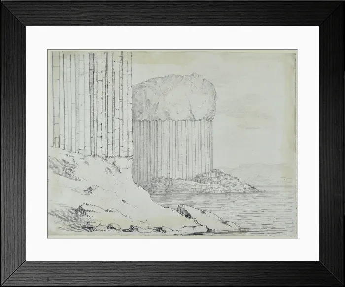 Framed Print : Staffa. Sketch of part of the island of Staffa, in the Hebrides, by John MacCulloch Framed Print : Staffa. Sketch of part of the island of Staffa, in the Hebrides, by John MacCulloch