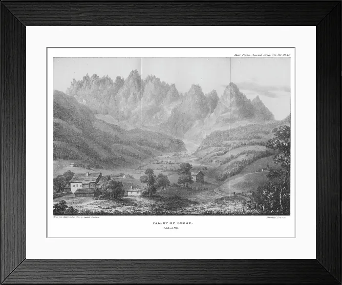 Framed Print : Valley of Gosau, Salzburg Alps Framed Print : Valley of Gosau, Salzburg Alps