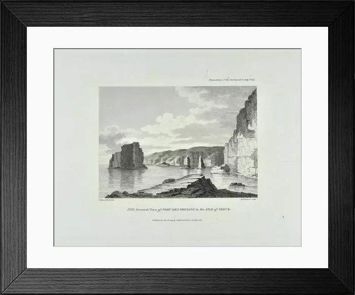 Framed Print : General view of Port Des Moulins in the Isle of Sercq Framed Print : General view of Port Des Moulins in the Isle of Sercq