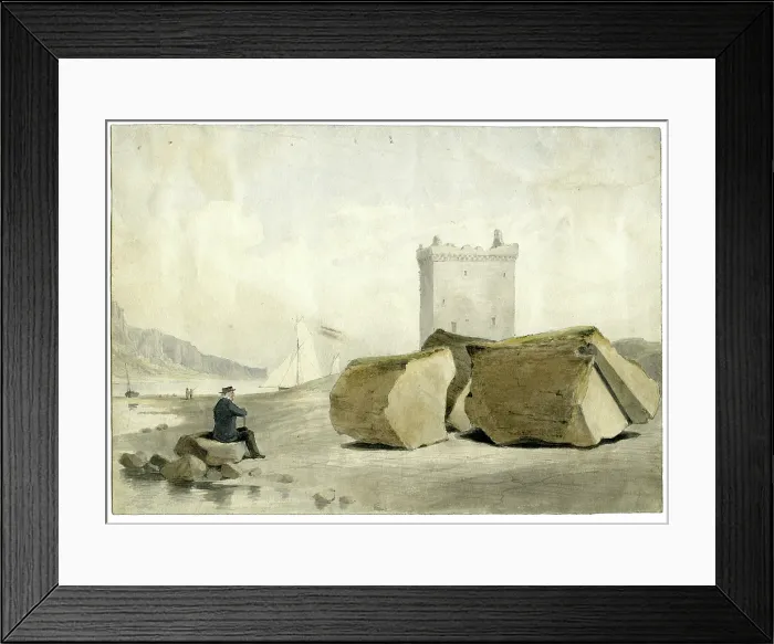 Framed Print : Split boulder on Little Cumbra, Western Isles Framed Print : Split boulder on Little Cumbra, Western Isles